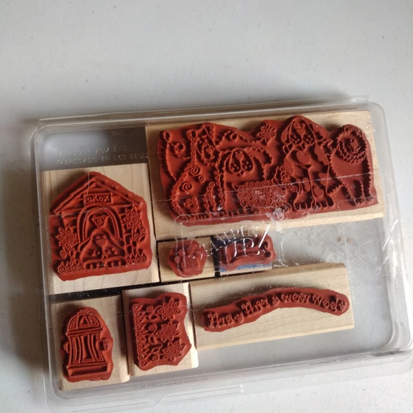 Stampin' Up! Lot Of Wood Rubber Stamps Puppy Dog -Cute Mouse Sayings + Bonus Set - Picture 5 of 7